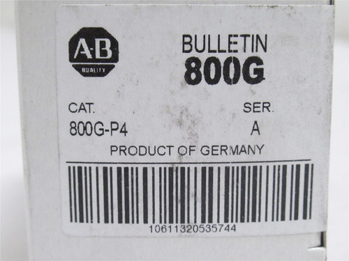 Allen-Bradley 800G-P4; Pilot Light; Red; 30mm