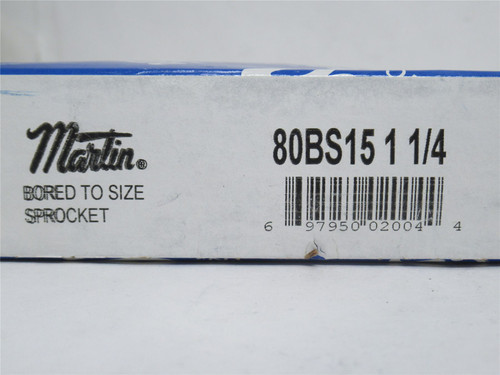 Martin 80BS15-1-1/4; Sprocket #80; 15 Teeth; 1-1/4"ID