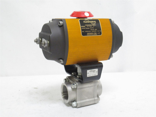 Flowserve 11/2446666TTSER2; Actuated Ball Valve SS; 1-1/2NPT