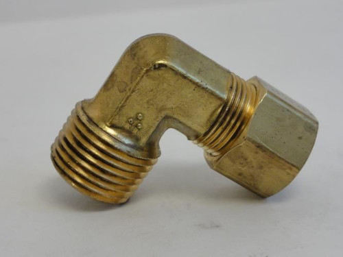 MFG- 8-8 CBZ-B; Compression Elbow 90Deg; # 8 Tube x 1/2 MNPT