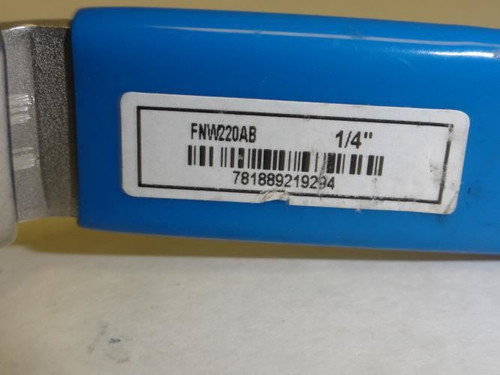 FNW FNW220AB; Ball Valve Latch Lock Lever; SS; 1/4 FNPT