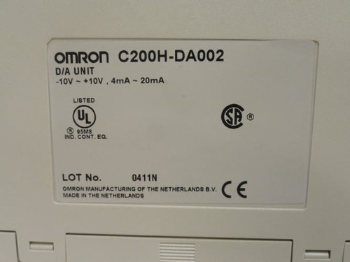 Omron C200H-DA002; Analog Output Module; -10/+10V; 4/20mA; 4PT