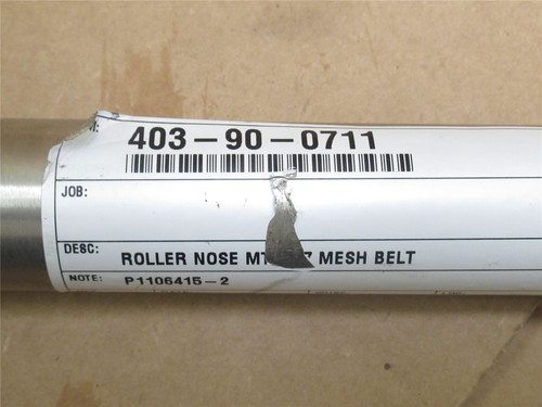 Stein-JBT 403-90-0711; Mesh Belt Shaft; SS; 59-5/8" Long