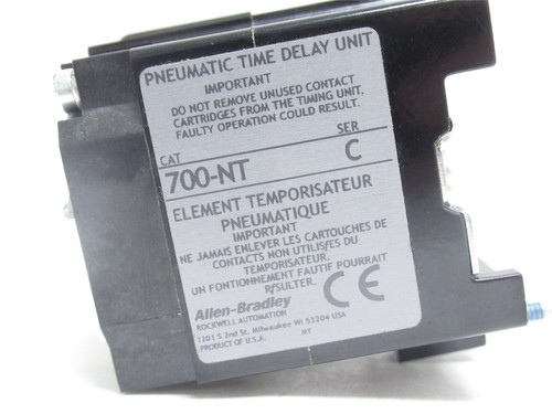 Allen-Bradley 700-NT; Pneumatic Time Delay Relay; 0.2-60s