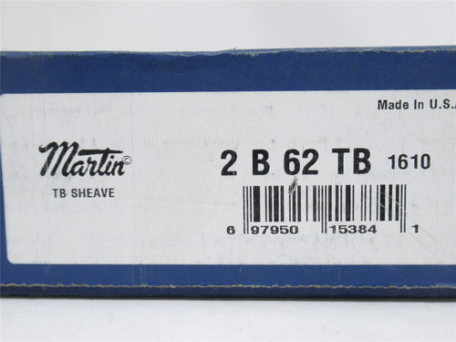 Martin 2 B 62 TB 1610; Bushed Pulley; 2Gr; Belt Section: A; B