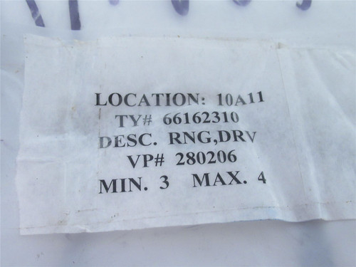 JBT Foodtech 280206; O-Ring; Lot-2; 5" ID X 0.26" W