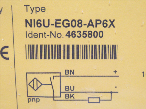 Turck NI6U-EG08-AP6X; Inductive Sensor 4635800; 10-30VDC
