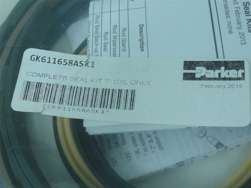 Parker GK611658ASK1; Complete Seal Kit; 7" Size