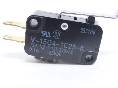 Omron V-15G4-1C25-K; Lot-5; Snap Action Switches; 15A; 250VAC