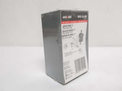 RED IH3-2-LM; Weatherproof Box; One Gang; 3 Outlets