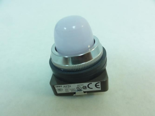Idec APN133-W-24V; Pilot Light; 24V; White Dome Cap