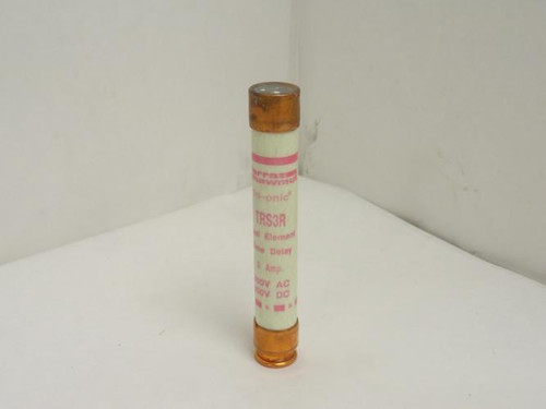 Ferraz TRS3R; Dual Element Time Delay Fuse; 3A; 600VAC/DC