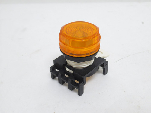 Eaton E22H9; Panel Mount Indicator Lens; Amber; 22mm; W/Frame