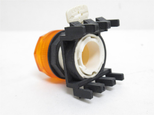 Eaton E22H9; Panel Mount Indicator Lens; Amber; 22mm; W/Frame