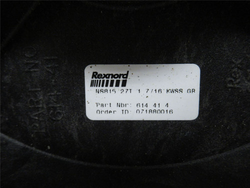 Rexnord 614414; Molded Split Sprocket 1-7/16"ID; 27 Tooth