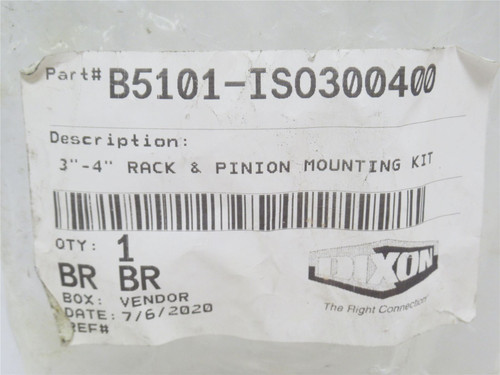Dixon B5101-ISO300400; Rack/Pinion Mounting Kit 2" To 2-1/2"