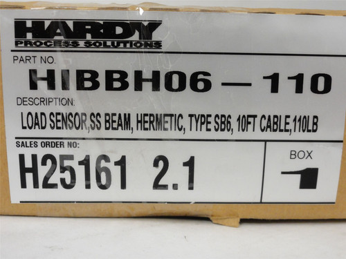 Hardy HI BBH06-110; Load Sensor; 110LB; 10Ft Cable; Type SB6