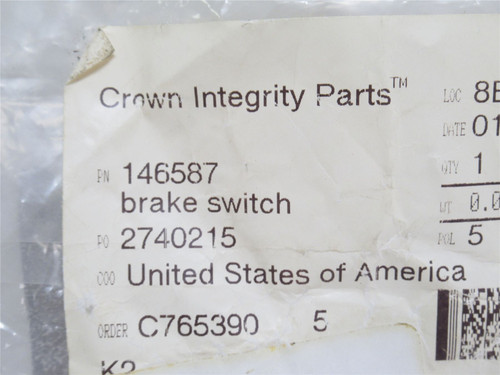 Crown 146587; Brake Switch; Sealed