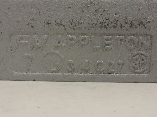 Appleton C27; Conduit Body; Type: C; 3/4 Fnpt; Malleable Iron