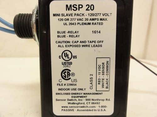 SensorSwitch MSP 20; Occupancy Sensor Power Pack 120/277Vac; 20A
