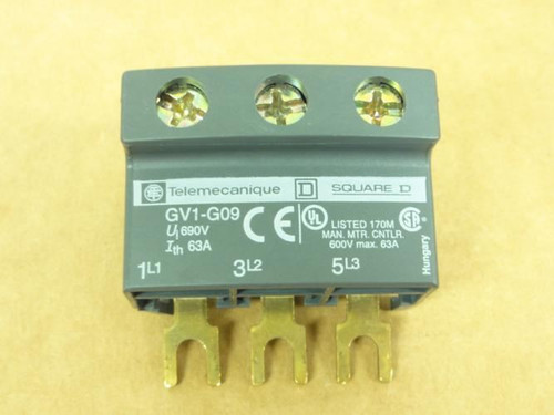 Square D GV1-G09; Wire-To-Board Terminal Block;4AWG; 3-Position