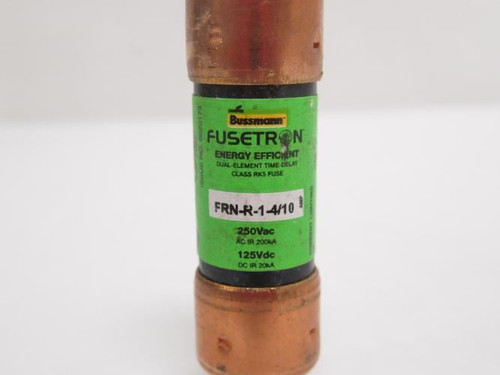 Bussmann FRN-R-1-4/10; Time Delay Fuse; 1-4/10A; 250VAC; 15VDC