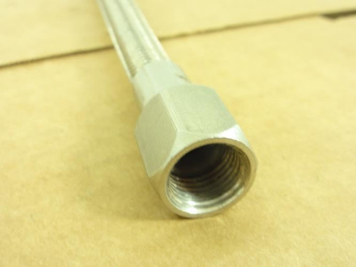 MFG- TI-HTSW06; Braided Hose SS; 3/8"FNPT; 19"L x 0.425" HoseOD