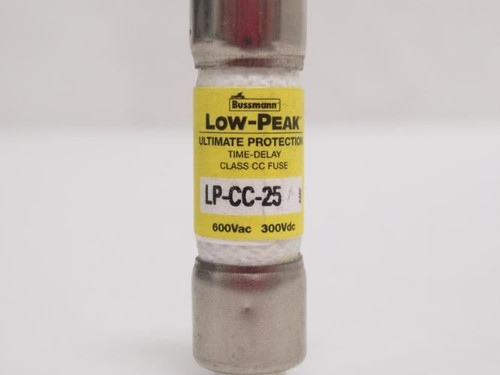 Bussmann LP-CC-25; Time Delay Fuse; 25A; 600VAC; 300VDC