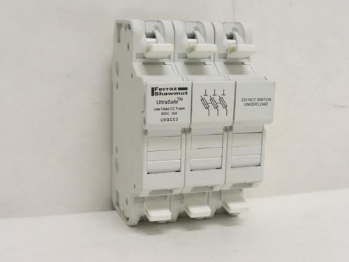 Ferraz USGCC3; Fuse Holder; 30A; 3P; 600VAC/DC; 200kA