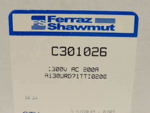 Ferraz C301026; Semiconductor Protection Fuse; 200A; 1300V