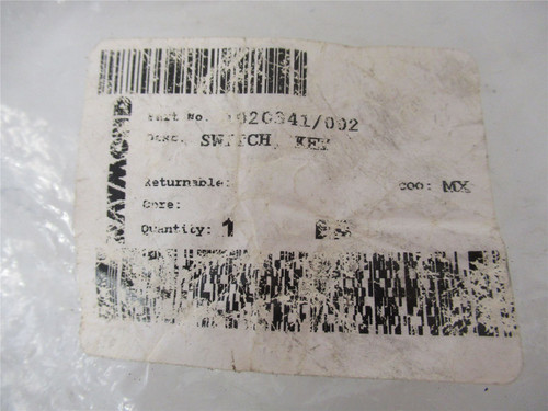 Raymond 1020341/002; Key Switch (no keys)