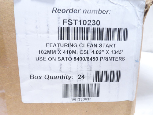 Sato FST10230; Box-24 Thermal Transfer Ribbons; 4.02" x 1345"