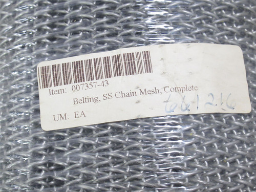 Marlen 007357-43; Chain Mesh Belt; SS; 26" Wide x 206" Long