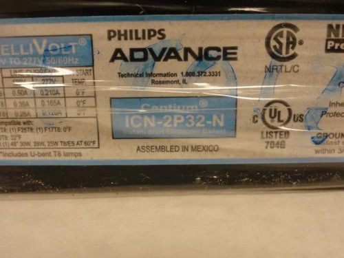 Philips  ICN-2P32-N; Electronic Ballast; 32W; 120/277VAC