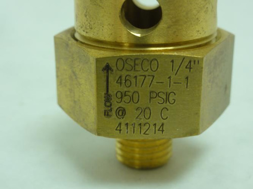 Oseco 46177-1-1; Brass Air Fitting 4111214; 1/4" NPT; 950PSIG