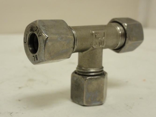 MFG- SS-500-3; Compression Tee; SS; 5/16" (# 5) Tube