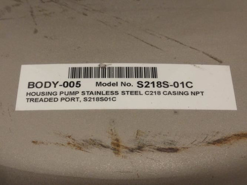 Tri-Clover S218S01C; Water Pump Housing; SS; 3 x 1-1/2 FNPT