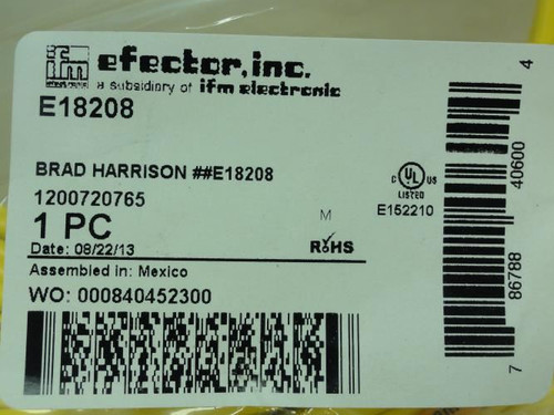 IFM E18208; Connector Cable; 3 Pin; 300VAC; 25m Long