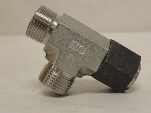 SSP S8SRT-M; Swivel Nut Run Tee; SS-316; 1/2 OFS; Swivel
