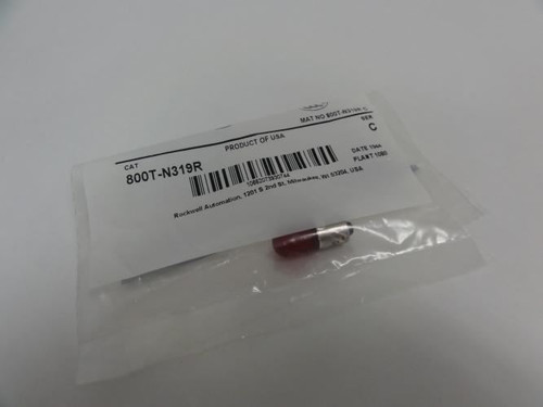 Allen-Bradley 800T-N319R; Red LED Lamp; 24VAC/DC; 20 mA