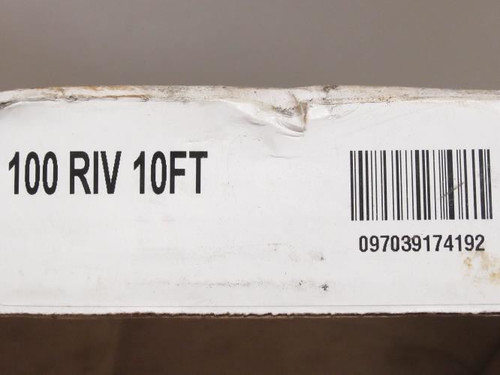 Tsubaki 100 RIV 10FT; Riveted Roller Chain #100; 10' Long