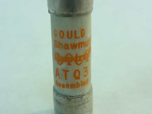 Ferraz ATQ3; Lot-4 Fuse; 3A; 500V 13/32"OD x 1-1/2"L