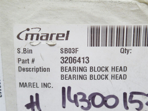 Marel 3206413; Bearing Block Head; Scored Bevel (Image 3)
