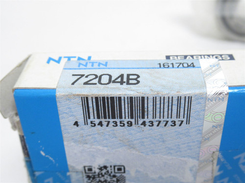 NTN 7204B; Angular Contact Bearing; 20mm x 47mmOD x 14mm Wide
