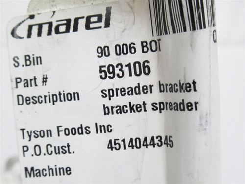 Marel 593106; Spreader Bracket; SS; RH