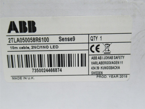 ABB 2TLA050058R6100; Coded Non-Contact Safety Switch; 1NO+2NC