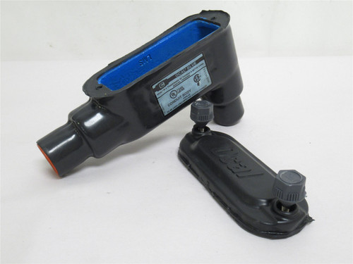 Thomas & Betts LB17-G; Ocal Blue Conduit Body W/Cover; 1/2NPT