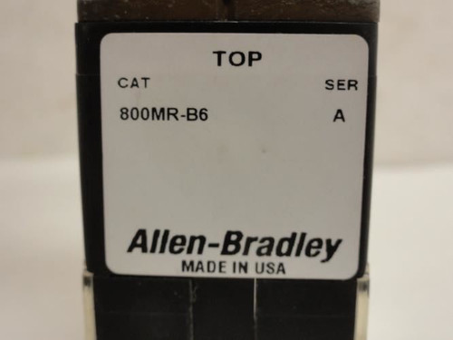 Allen-Bradley 800MR-B6; Pushbutton Switch Operator; Red
