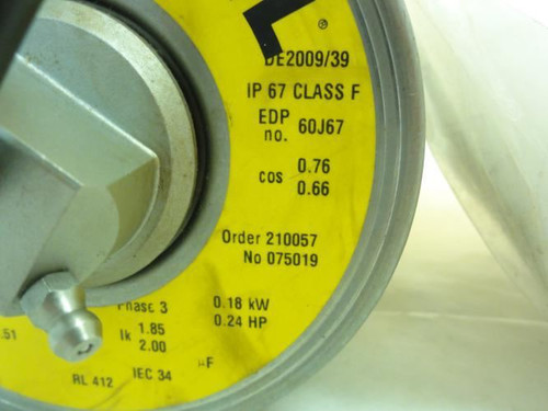 Interroll 210057; Drum Motor 412mm Roller Length 460V 3Ph