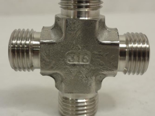 MFG- FS2650-04-04-04-04-SS; Cross Fitting SS-316; 1/4 OFS (x 4)